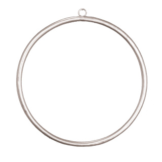 Metal frame circular with hanger - Material: to decorate - Color: silver - Size: Ø 30cm