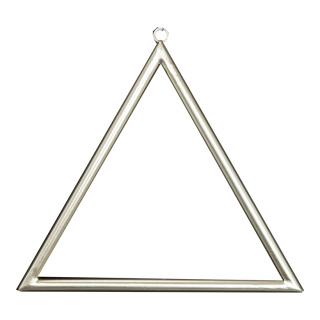 Metallrahmen dreieckig, mit Hänger, zum dekorieren     Groesse: 30x30cm - Farbe: silber