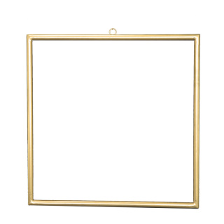 Metallrahmen quadratisch, mit Hänger, zum dekorieren     Groesse: 45x45cm - Farbe: gold