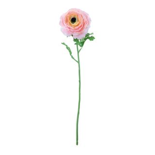 Ranunculus artificial - Material:  - Color: rose/green - Size: 53cm