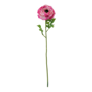 Ranunculus artificial - Material:  - Color: pink/green - Size: 53cm