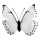 Schmetterling aus Papier     Groesse: H: 30cm    Farbe: weiß