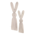 Rabbit contours standing, set of 2, made of wood...