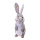 Hase stehend, aus Styropor & Kunstfaser     Groesse: H: 33cm - Farbe: grau/weiß