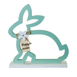Rabbit contour with base, made of wood     Size: 30x28cm...