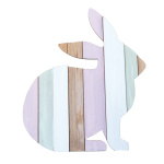 Easter bunny with backside stand, made of wood     Size:...
