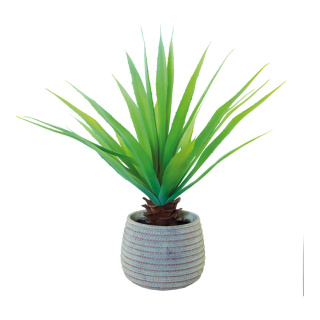 Aloe vera dans le pot, artificiel     Taille: 57cm    Color: vert/gris