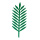Palmblatt, Cut-Out, aus Kunststoff, Größe: 43x18cm Farbe: grün