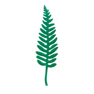 Tropenblatt, Cut-Out, aus Kunststoff, Größe: 52x15cm Farbe: grün