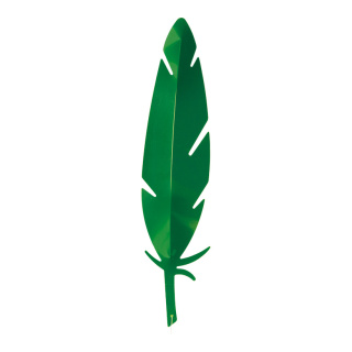 Plume découpe stylisé en plastique Color: vert Size: 42x10cm