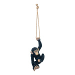 Monkey hanging one-armed, with rope, made of artificial...