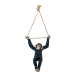 Affe, zweiarmig hängend, Größe: H=43cm Farbe: natur