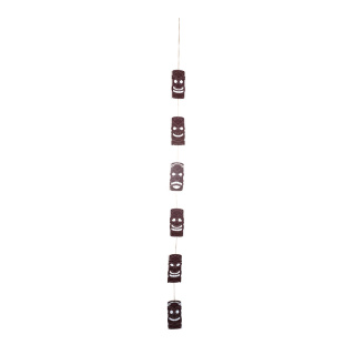Tiki-garland to hang - Material: printed - Color: brown/white - Size: L: 180cm