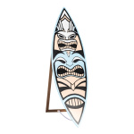 Surfboard, bedruckt mit Tiki-Motiv, Größe: 170x50cm...