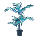 Palme im Topf, künstlich Größe:90cm Farbe: blau/grün