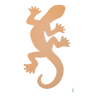 Gecko, Cut-Out mit Hänger, aus Holz     Groesse: 24x45cm    Farbe: rosa