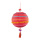 Lampion en papier décoré coloré, avec cintre     Taille: H: 65cm    Color: orange/coloré