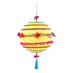 Paper lantern decorated, with hanger     Size: H: 65cm...