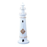 Leuchtturm aus Holz Größe:H: 50cm Farbe: weiß