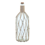 Bottle message with cork decorated with rope, made of...