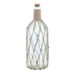 Bottle message with cork decorated with rope, made of...