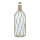 Bottle message with cork decorated with rope, made of glass     Size: H: 38cm    Color: transparent