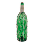 Flaschenpost mit Korken dekoriert mit Seil, aus Glas...