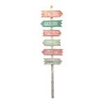 Waymarker »Beach« with 5 directional arrows,...