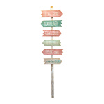 Waymarker »Beach« with 5 directional arrows,...