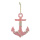 Anchor with rope hanger, made of wood     Size: H: 50cm, W: 36cm    Color: orange