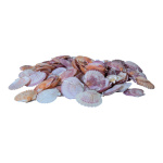 Muscheln im Netz 300g Größe:12x12cm Farbe: pink/weiß