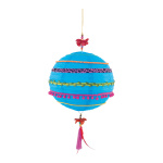 Paper lantern decorated, with hanger     Size: H: 65cm...