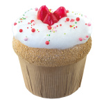 Erdbeer-Cupcake, XL, Größe: H=18cm Farbe: bunt