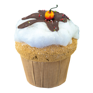 Cupcake cerises XL, en mousse dure     Taille: H: 22cm    Color: coloré