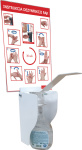 Desinfektionsständer mit Armauslöser (Universal) - Wandversion Weiß - RAL 9003