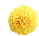 Blütenhalbkugel, mit Hänger, Kunstseide, Ø 25cm,  gelb