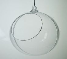 Acryl Display-Ball 290mm zum Hängen, mit Loch glasklar, hängend