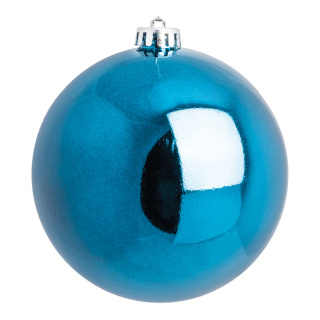 Boule de Noël bleu  brillant plastique Color: bleu Size: Ø 20cm