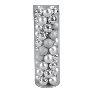 Christmas balls 50pcs./box - Material:  - Color: silver - Size: Ø 6cm