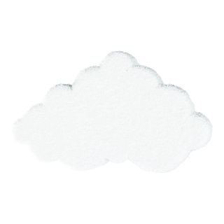 Cloud made of styrofoam flocked - Material:  - Color: white - Size: 60x35cm