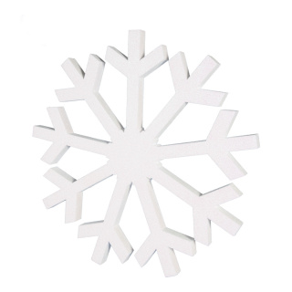 Flocon de neige avec glitter avec cintre en polystyrène Color: blanc Size: Ø 90cm