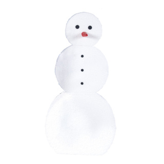 Bonhomme de neige 3 parties en polystyrène floqué avec des bandes adhésives Color: blanc Size: 180x80cm