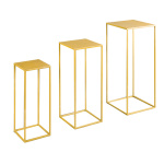 Metal tables, squared, set of 3, powder coated,...