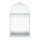 Bird cage to hang, powder coated, made of metal     Size: 60x25x35cm    Color: white