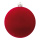 Boules de Noël floqué 6 pcs/blister  Color: bordeaux, Size: Ø 8cm