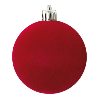 Boule de Noël floqué   Color: bordeaux, Size: Ø 10cm