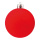 Christmas ball flocked  - Material:  - Color: red, - Size: Ø 14cm