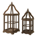 Wooden lanterns XXL set of 2 - Material: nested - Color:...