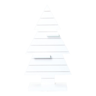 Arbre en bois avec étagères avec support Color: blanc Size: 60x34x11cm