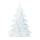 Wooden trees group of 3 pine tree-shaped - Material: with wooden foot - Color: white - Size: 60x40x10cm